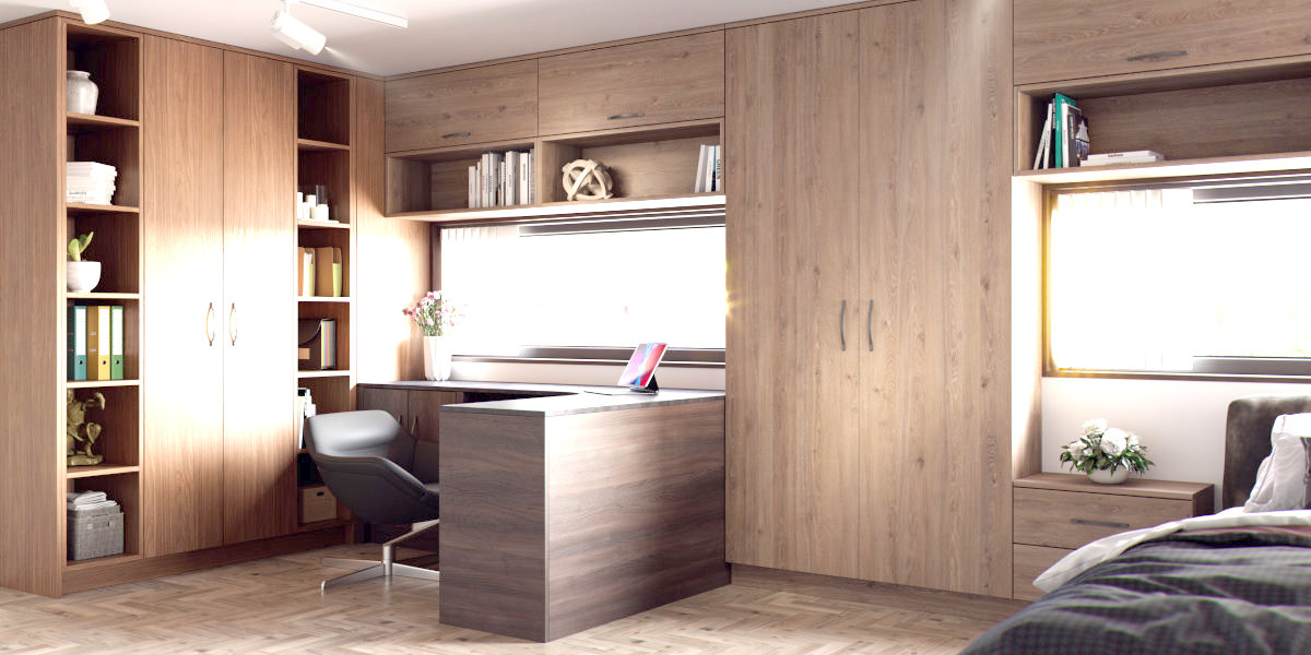 Truffle Brown Davos Oak home office furniture