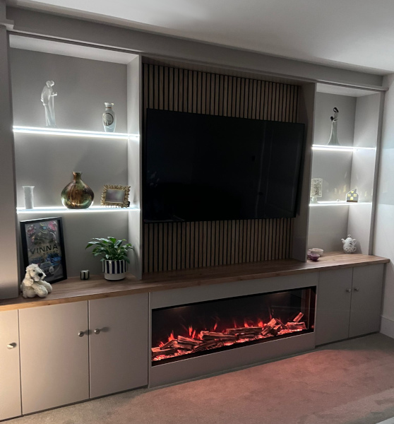 Custom media wall in Delph
